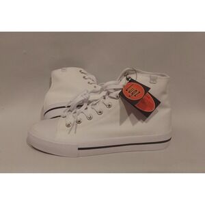 Lugz Womens White Stagger Hi Canvas High-Top Fashion Sneakers Size 8 NWT